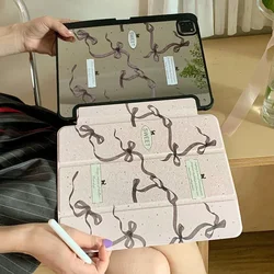 Premium Tablet Case with Pencil Holder and Slot for iPad Air 6 (11 - lnch (Graceful bow)