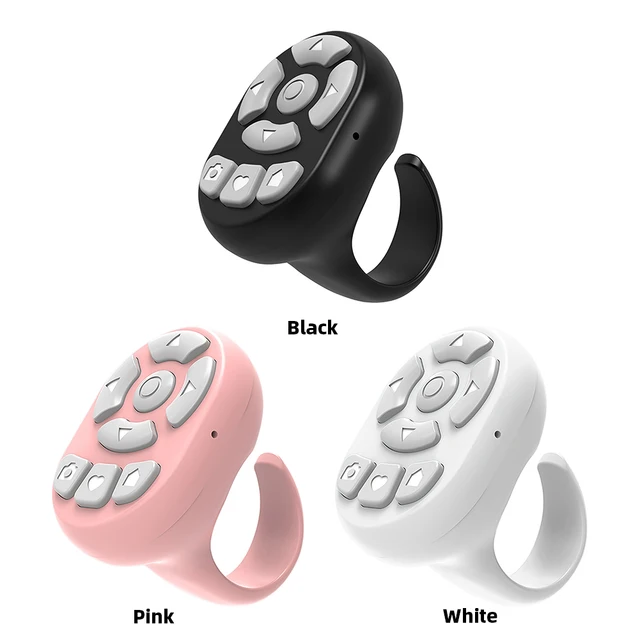 Mobile Phone Mini Remoter Bluetooth-Compatible Remote Control E-book Page Turner for TIK Tok Scrolling Ring for iPhone iPad 2