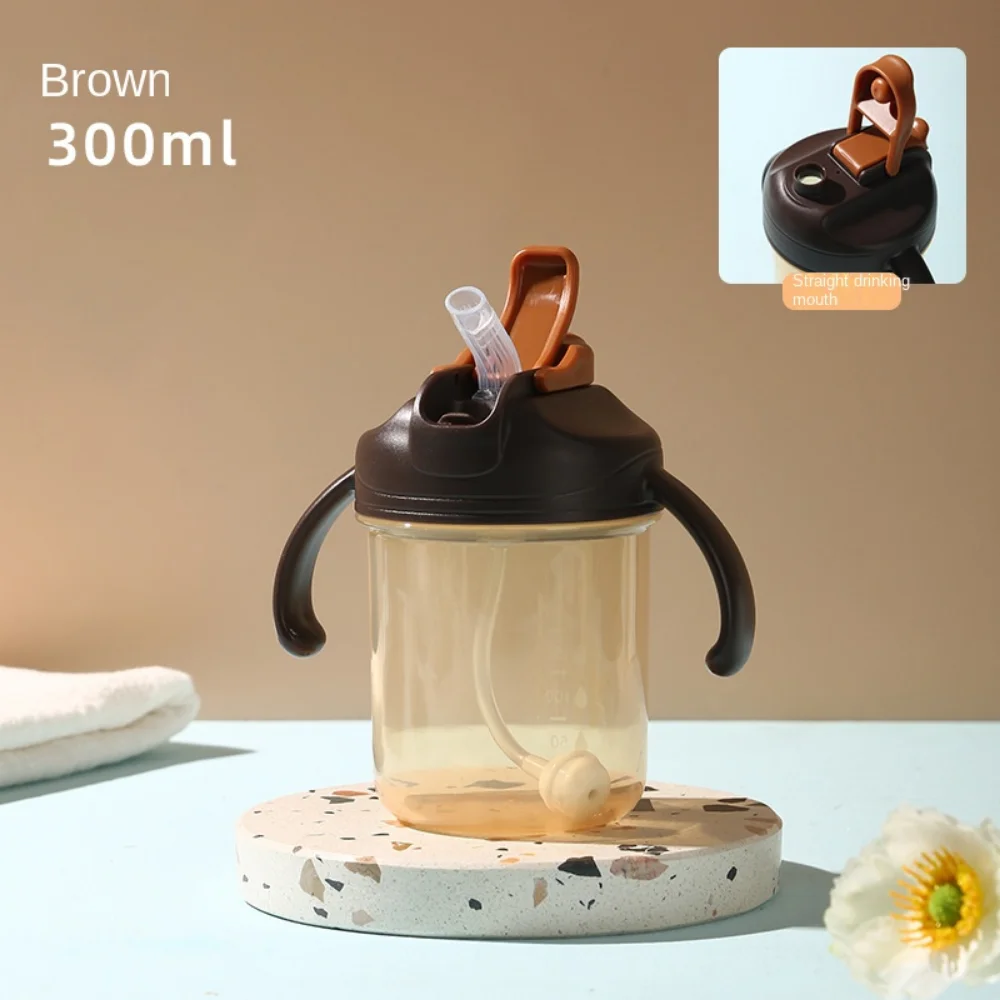 누수 방지 용 물병 낙하 방지 이중 손잡이 학습용 물통 분리형 중력 볼