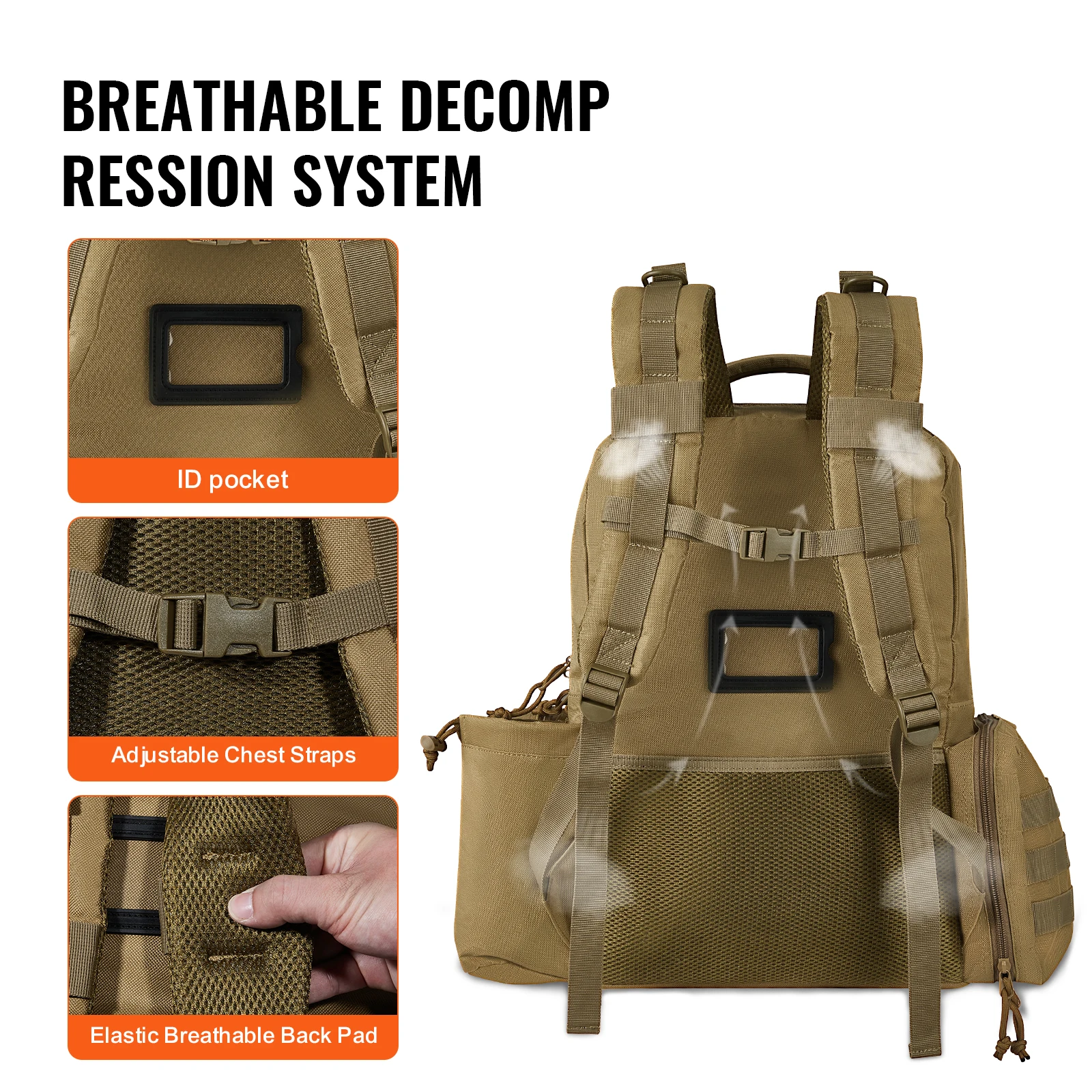 Tactical Waterproof Polyester Gun Backpack for Outdoor Shooting