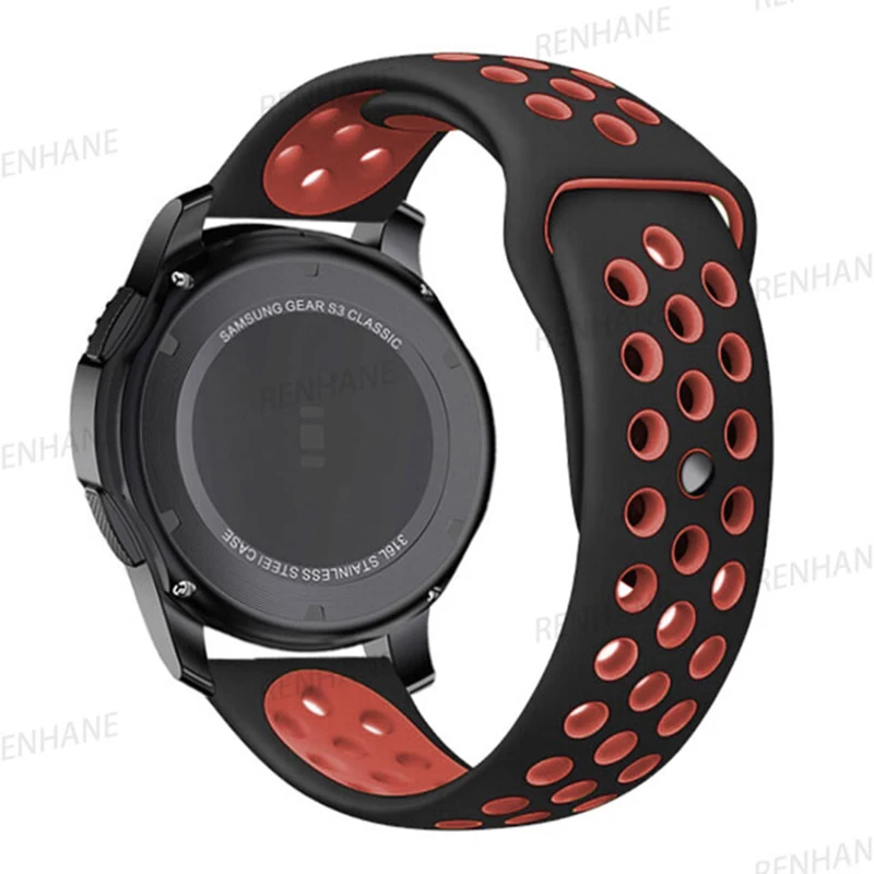 Silicone Smartwatch Band - 20mm/22mm Wide Bracelet Strap