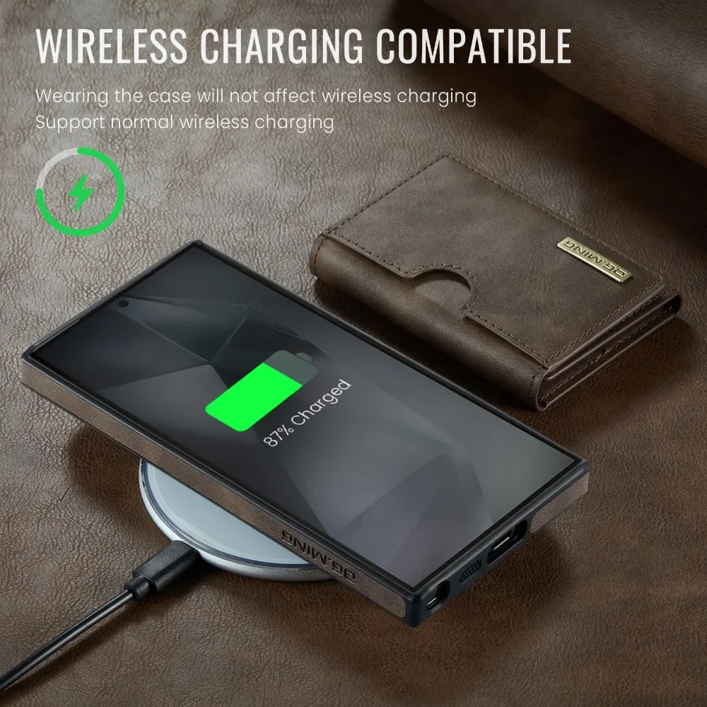 Detachable Magnetic Wallet Case with RFID Blocking and Card Holder