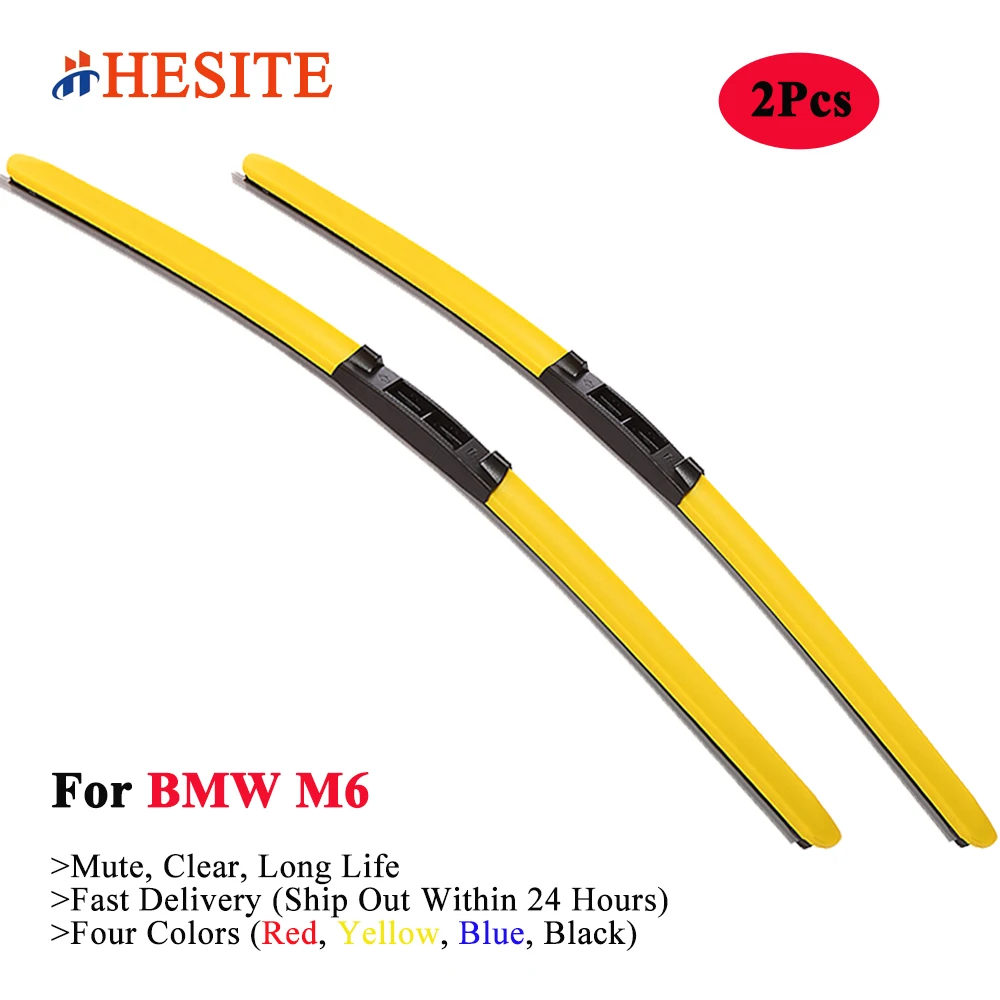 Цветные щетки стеклоочистителя HESITE для BMW M6 Coupe Convertible Sedan E63 E64 F12 F13 F106 модели 2012 2013
