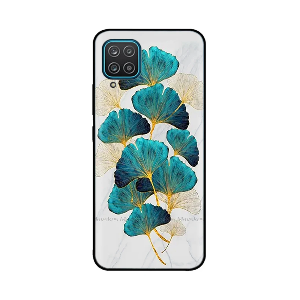 thumbnail image 1 of For Samsung Galaxy A12 M12 F12 Case 2021 Flower Painted Silicone Protect Cover For SamsungA12 A 12 M 12 SM-M127F Fundas Bumper, 1 of 5