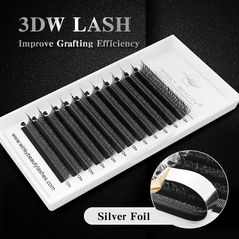 

Winky Beauty 3D 4D 5D 6D Premade Fans Eyelash Extension W Style Faux Mink Natural Soft Bloom Lash Automatic Flowering Volume