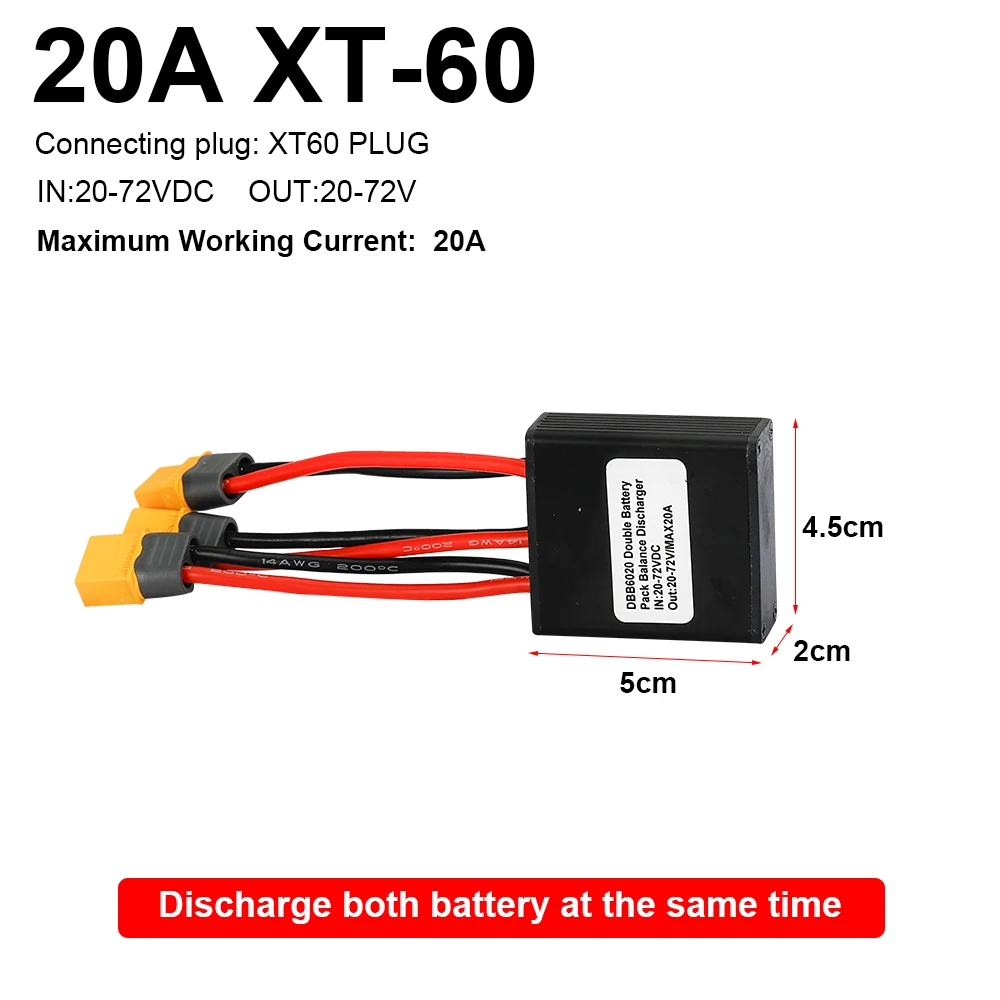 Dual Battery Discharge Converter Simultaneous Connection Adapter Balanced Discharge Module Ebike Parts 20V-72V 20A-100A