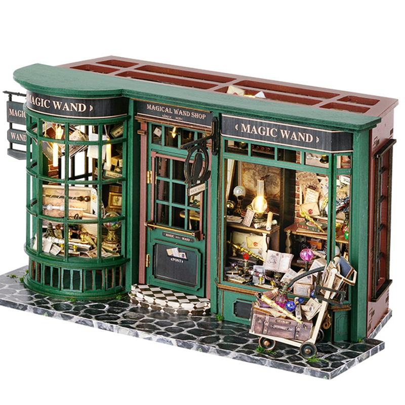 New DIY Wooden Mini Doll House 3D Puzzle Small House Assembly Magical Building Model Kit Toys Home With Furniture Lighting Gifts