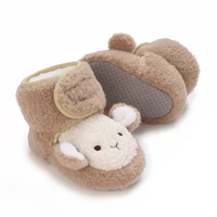 Autumn Winter Boots Baby Girl Boys Winter Warm Shoes Solid Fashion Toddler Fuzzy Balls First Walkers Kid Shoes 0-18M 5
