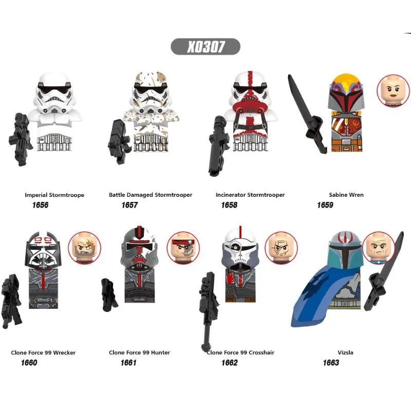 

star warsX0307 Clone Soldier Mini Robot Figure Building BricksBB8 Small Particle Building Blocks Toys Boy Anime Figure