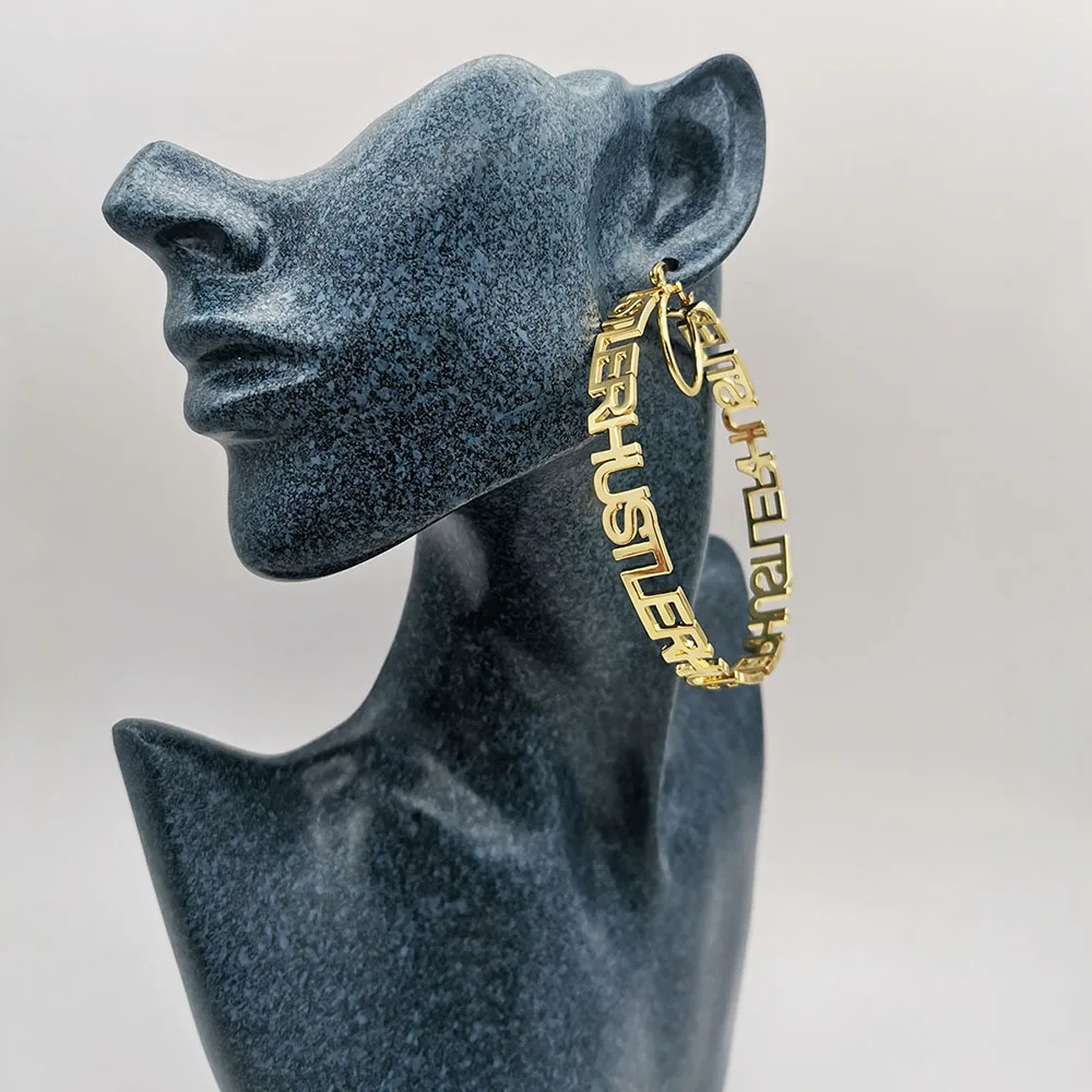 DODOAI-Letras personalizadas Hoop Earrings para mulheres, aço inoxidável, brinco artesanal, presentes, novo, 2022