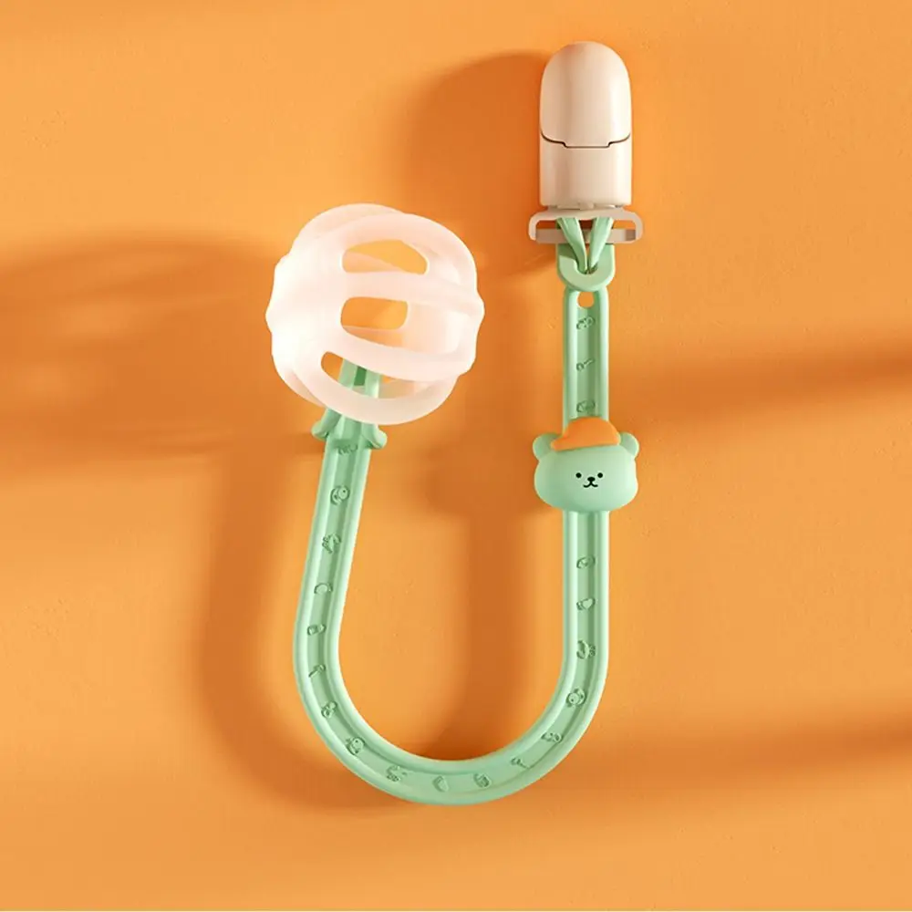 Pacifier Clip Pacifier Chain Pacifier Accessories Anti-drop Chain Bear Toy Lanyard Molar Stick Silicone Chewing Bite