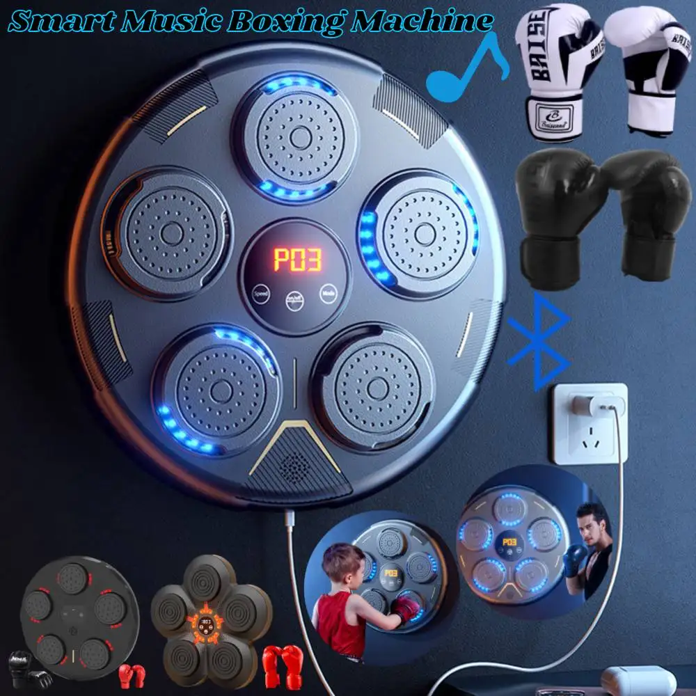 Smart Music Boxing Machine Wall Target LED Lighted Sandbag Relaxing Reaction  Training Target For Boxing Sports Agility Reaction - AliExpress
