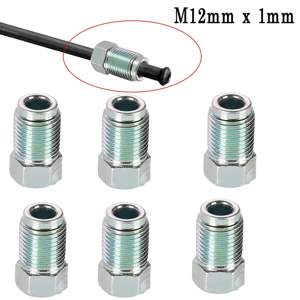 Kits Metric Nuts Fittings M12mm X1mm Silver Unions Master 3/16" Pipe 6pcs Accessories Brake Cable Connector