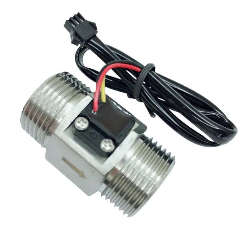 NPT1" Water Flow Meter 24V /3V-18V NPN Pulse Hall Sensor