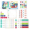 Children Montessori Color Shape Pegboard Toys Button Art Mosaic Mushroom Nail 3D Puzzles Threading Game Education Activities Toy 5