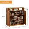 Bamboo Shoe Storage Cabinet with Doors, 7 Tier Free Standing Shoe Rack, 36-40 Pairs Cabinet, Entryway Organizer 2