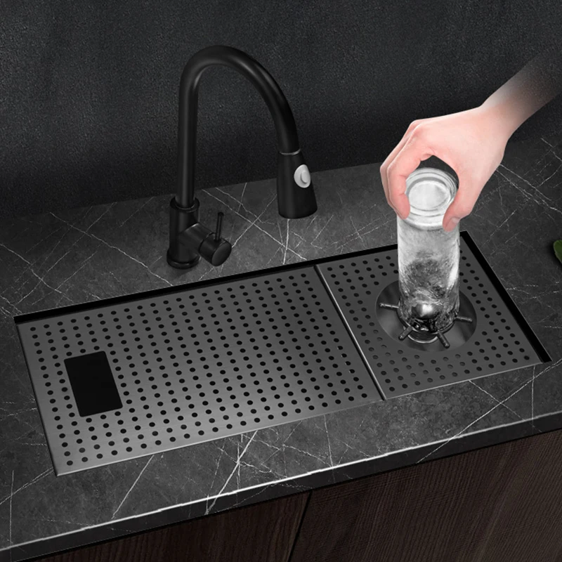 FregaderoocultoNanonegrodeaceroinoxidable304fregaderodecocina