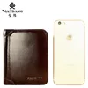 ManBang Luxury Men Wallet Genuine Cow Leather Male RFID Trifold Short Purse For Men with ID Window and Credit Card Holder 6