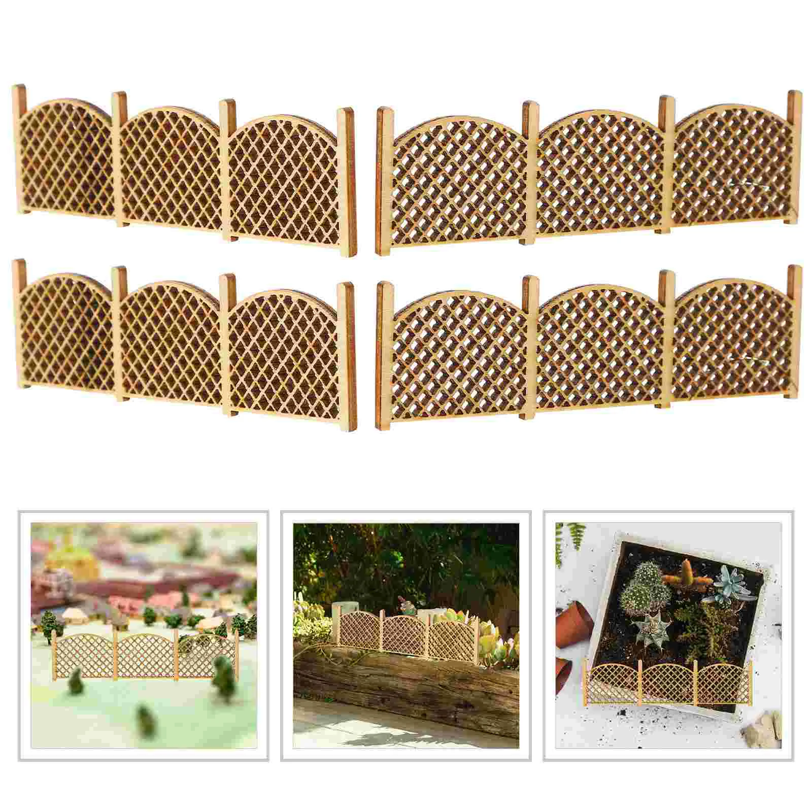 

Hand-assembled Sandbox Architectural Model Railings House Fence Landscape Decor Mini Decorative Picket