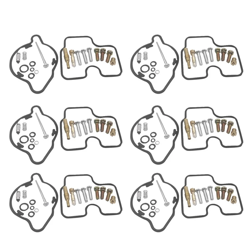 

Набор для ремонта мотоциклетного карбюратора, 6 комплектов, плавающая игла, прокладка сиденья для Honda GL1500C GL1500CT Tour Valkyrie 1500