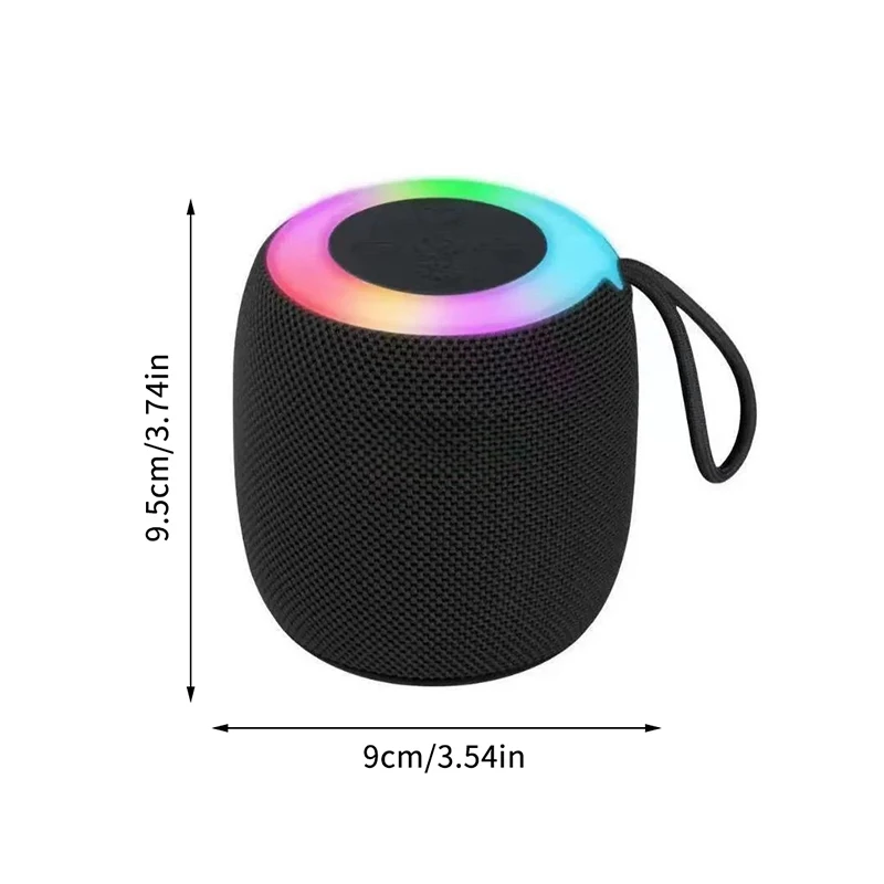 Waterproof Wireless Bluetooth Speaker with RGB Lights and HiFi Stereo Sound