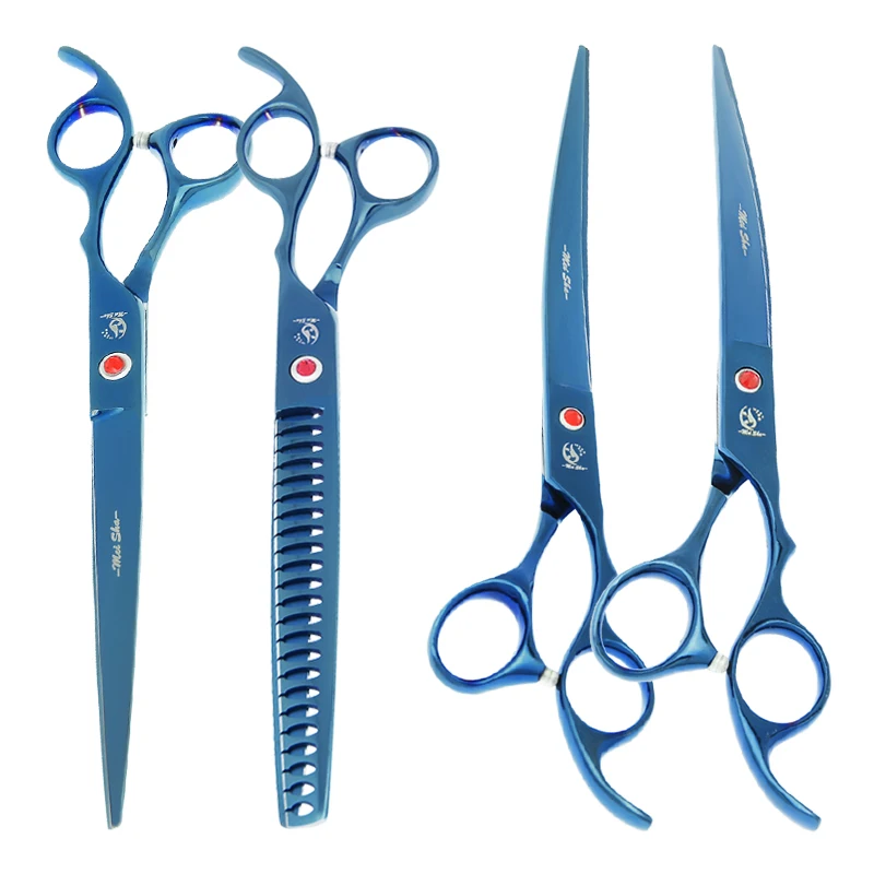 

Meisha 8.0" Professional Pet Trimming Shears Japan Steel Dog Cat Straight Curved Hair Cutting Thinning Grooming Scissors B0047A