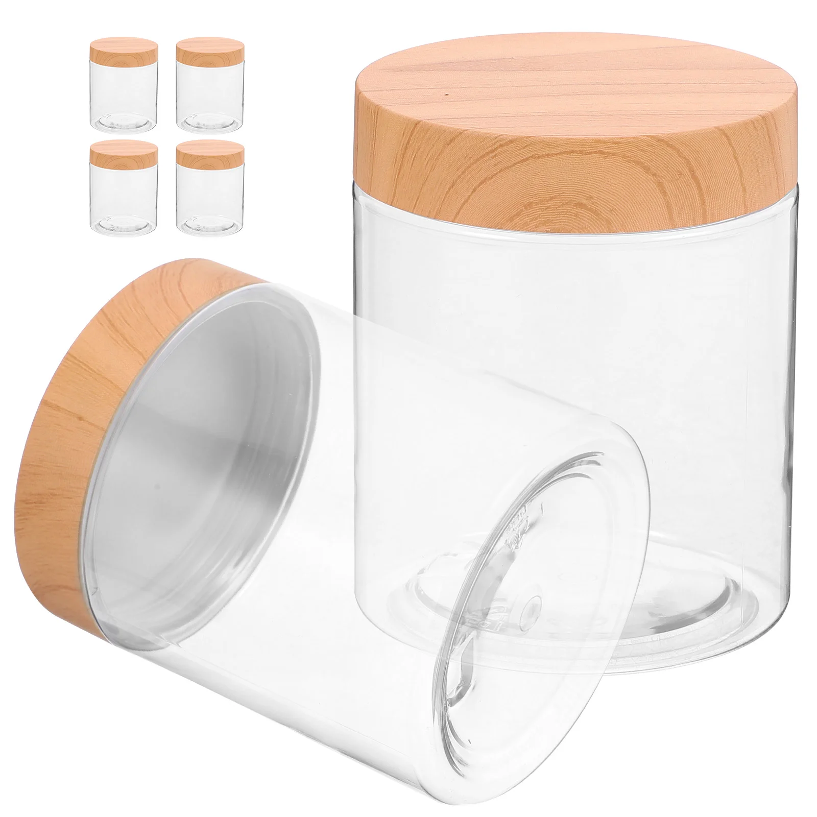 

6 Pcs Transparent Pet Jar Storage Container for Daily Use Tank The Kitchen Containers