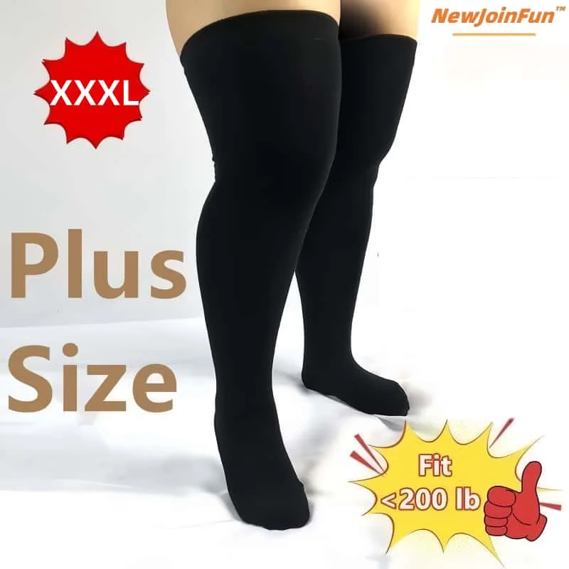 Women's Black and White Striped Thigh-High Knit Leg Warmers