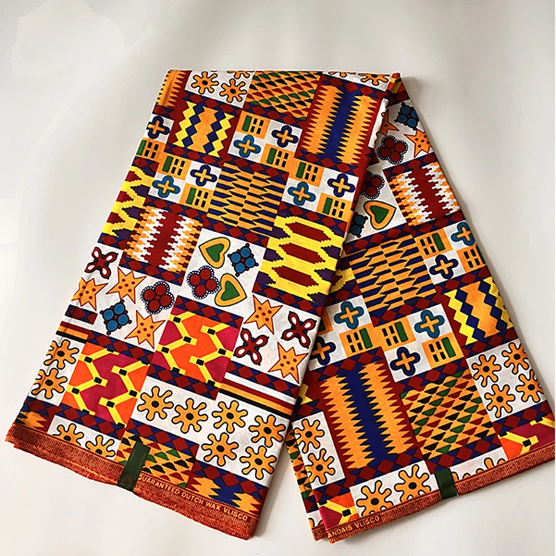 african ankara real wax block fabric african Fabric for dresses cotton fabric 6yards Ghana wax high quality