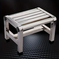 Multi Functional Stainless Steel Stool - Durable Thick & Sturdy Stool, Ideal for Living Room, Bathroom, Kitchen, Corridors 2