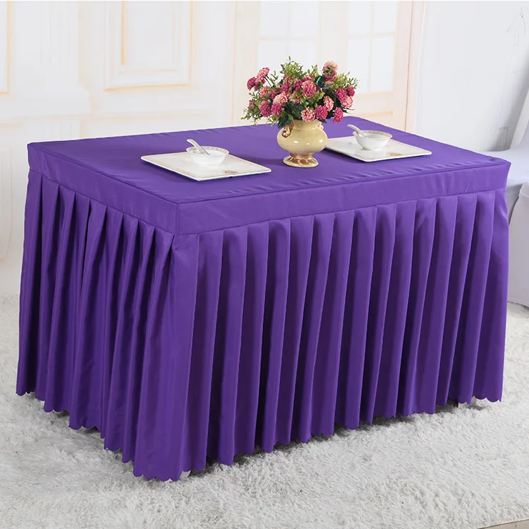 Mantel plisado para fiesta, cumpleaños, espectáculo, reunión, exposición,  mesa rectangular, de color sólido, mantel rectangular de terciopelo rosa,  59