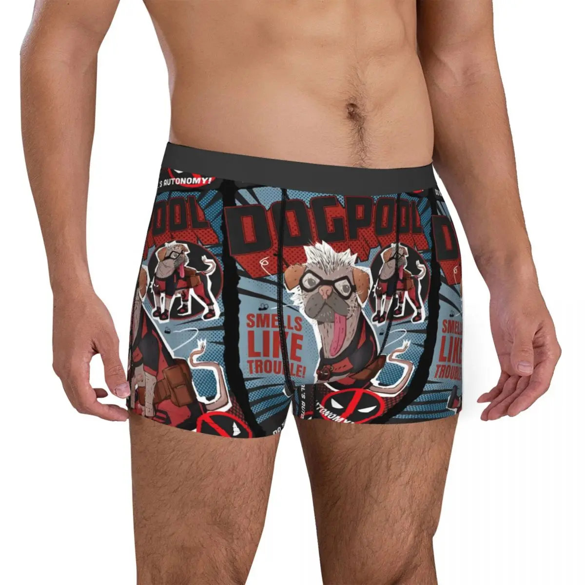 Deadpool & Wolverine Dogpool Doodle Comic Accessories Boxers Shorts Funny Underwear Boxer Pants Gag Gifts For Men 3
