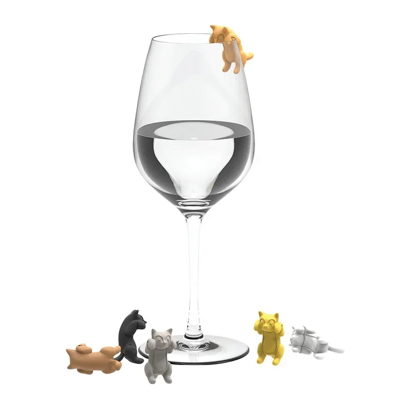 24 marcatori in silicone per vetro, per bicchieri da vino, champagne, cocktail, Martini, marcatori per bevande, gel di silice