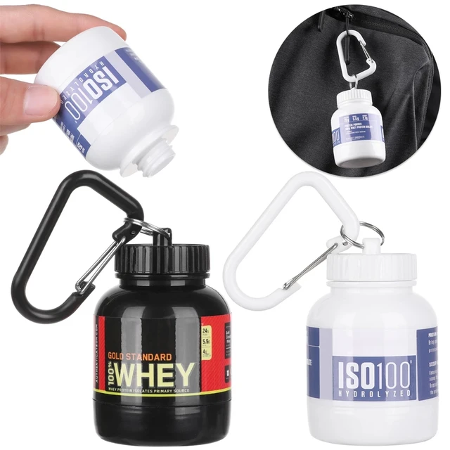 Protein Powder Medicine Bottle Mini Portable Cup Keychain - Temu