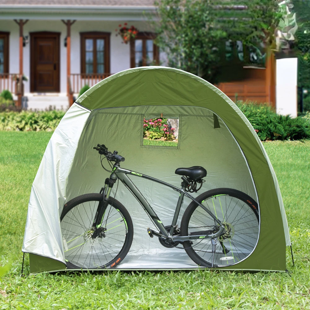 Portable Bicycle Tent Cover 210D Silver Coated Oxford Storage Room