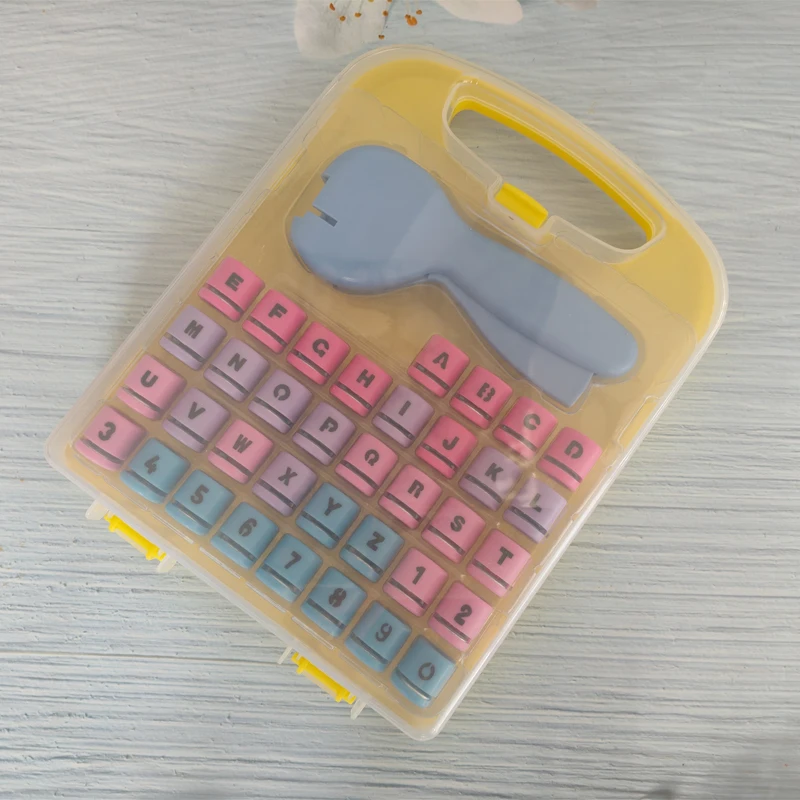 Stamp Punch English Letter Puncher Manual Craft Hole Punch With 26 ...