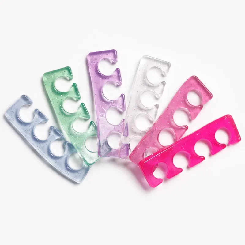 2Pcs Silicone Manicure Pedicure Nails Finger Separator Flexible Finger Toe Spacer Separation Straighteners Nail Splitter nail art tools toe separators toe spreader finger toe separator
