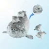 40cm Plush Blob Seal Pillow Mother with Four Kids Seal Chubby 3D Novelty Sea Lion Doll Stuffed Toy Pillow Gifts for Kids Girls 2
