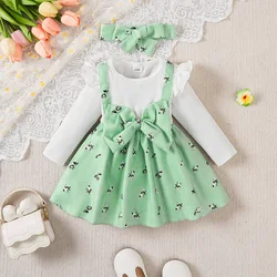 2 - Piece Baby Girl Floral Princess Dress with Headband - Color Block Design - 12 - 18M (RJD50 - 1)