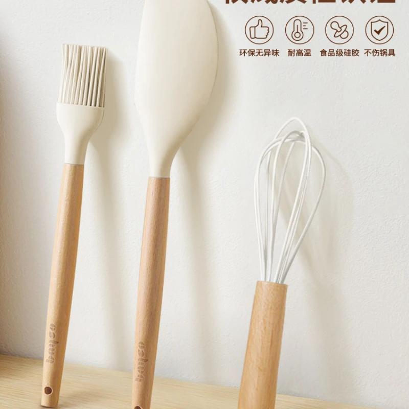 

brush baking tool, kitchen household brush, high-temperature resistant barbecue pancake special brush, scraper, and egg beater