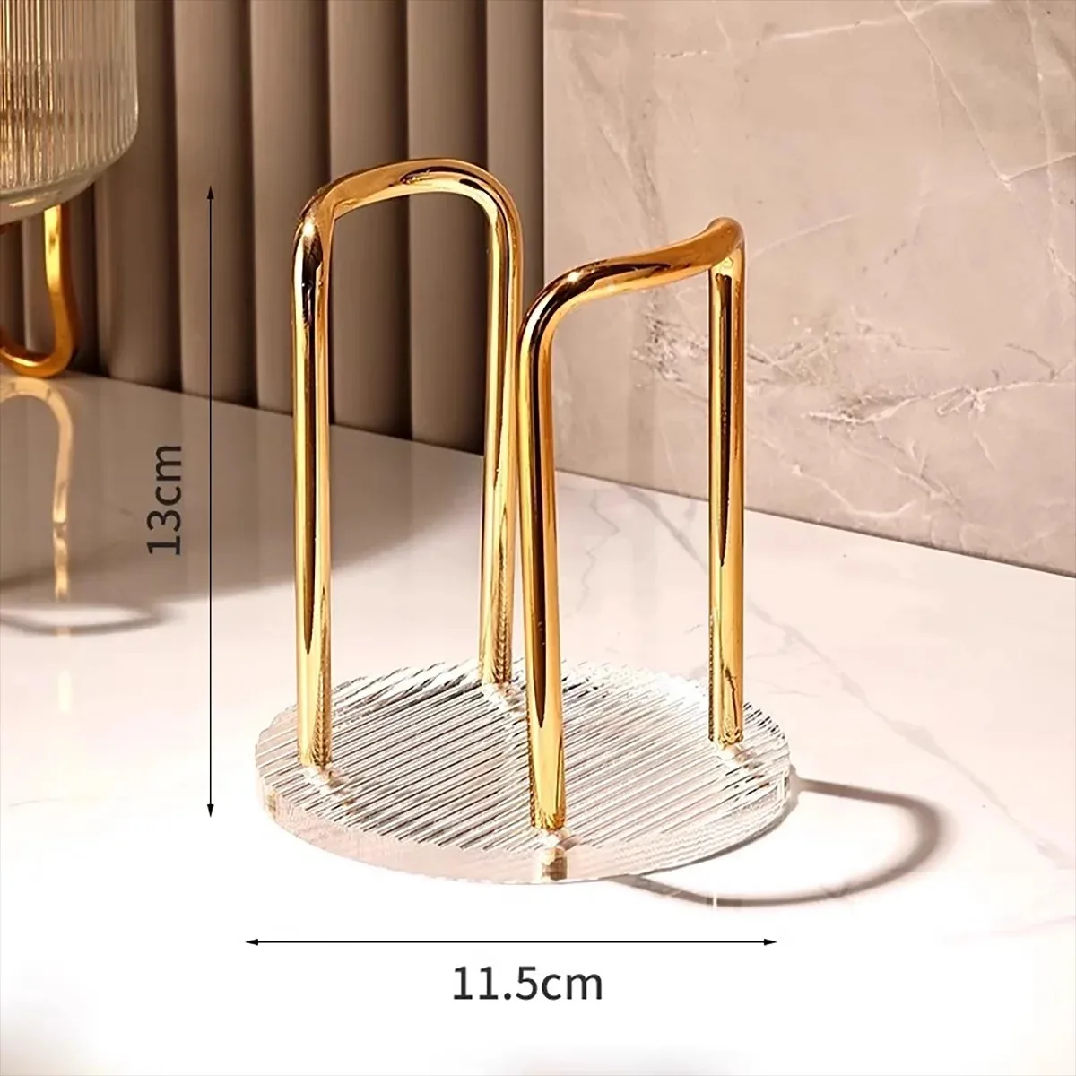 1pc Luxury Disposable Cup Storage Holder Water Tea Cups Dispenser Rack Shelf with Longer Stick Mug Display Stand Home Organizer