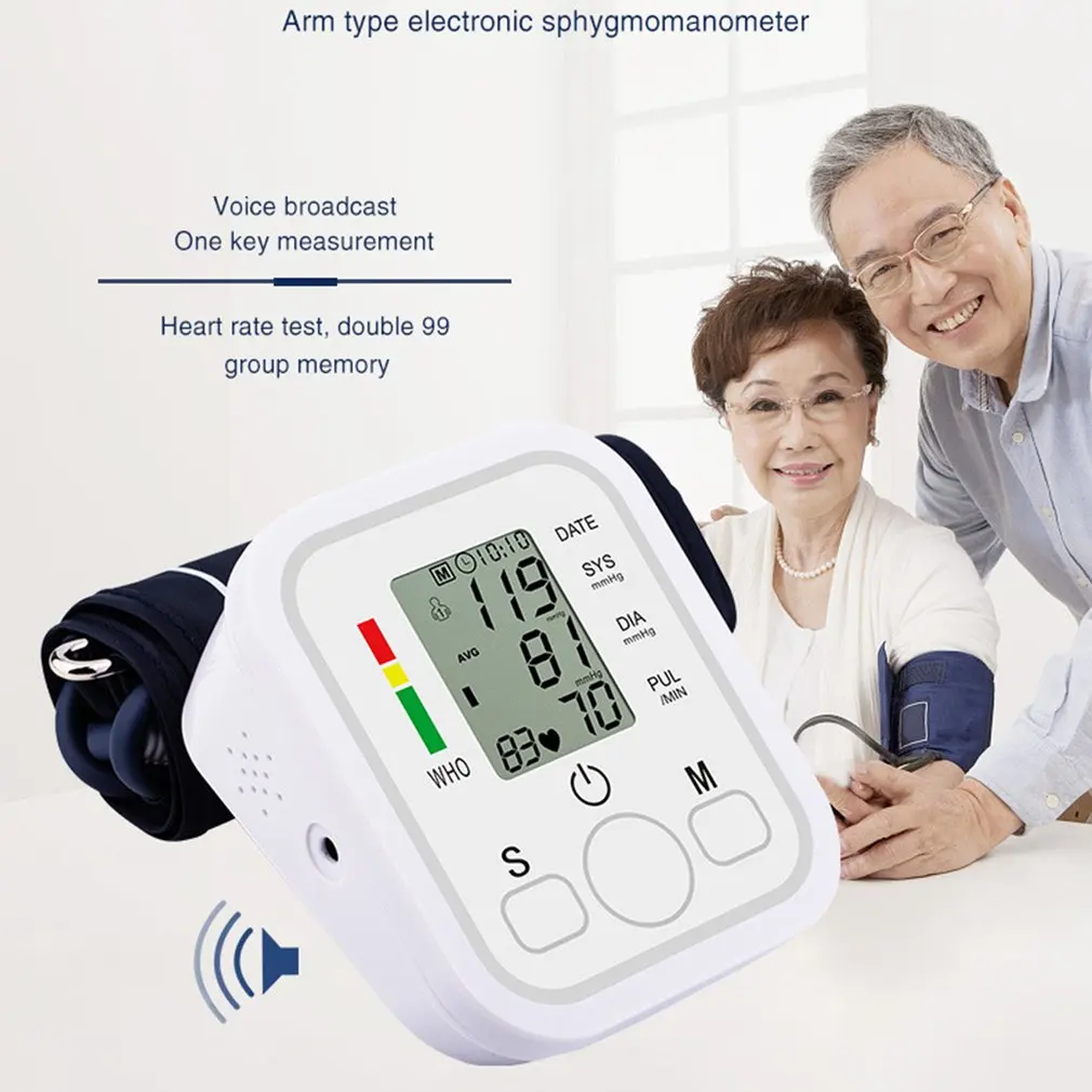 Hematomanometer Arm Automatic Monitor Medical BP Sphygmomanometer Pressure Meter Tonometer For Measuring Arterial Pressure