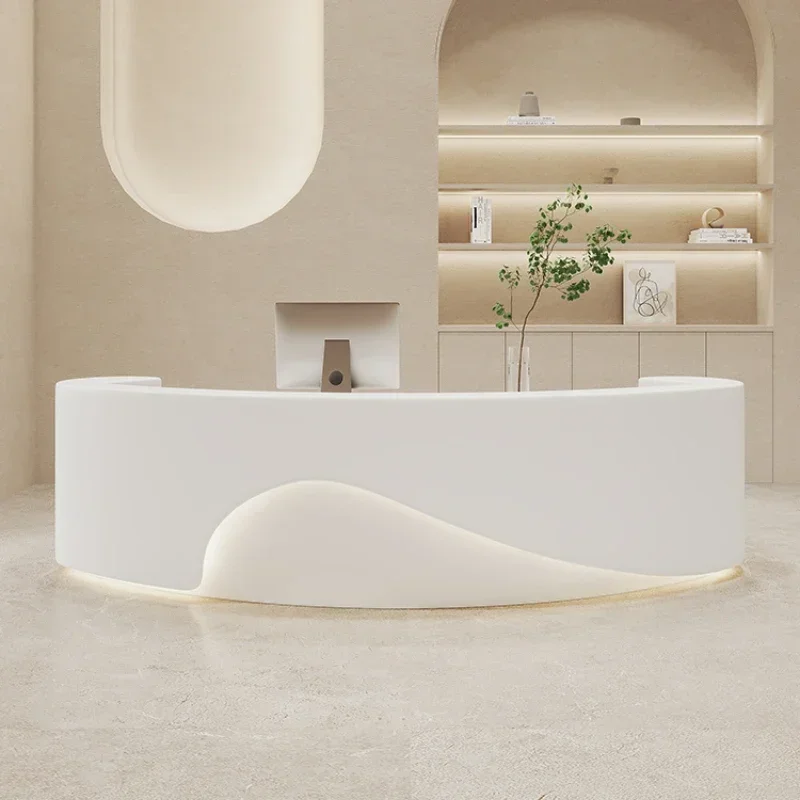 Beauty Salon Table Reception Desks Checkout Counter Shop Customer Center Reception Desks Podium Mostrador Tienda Furniture