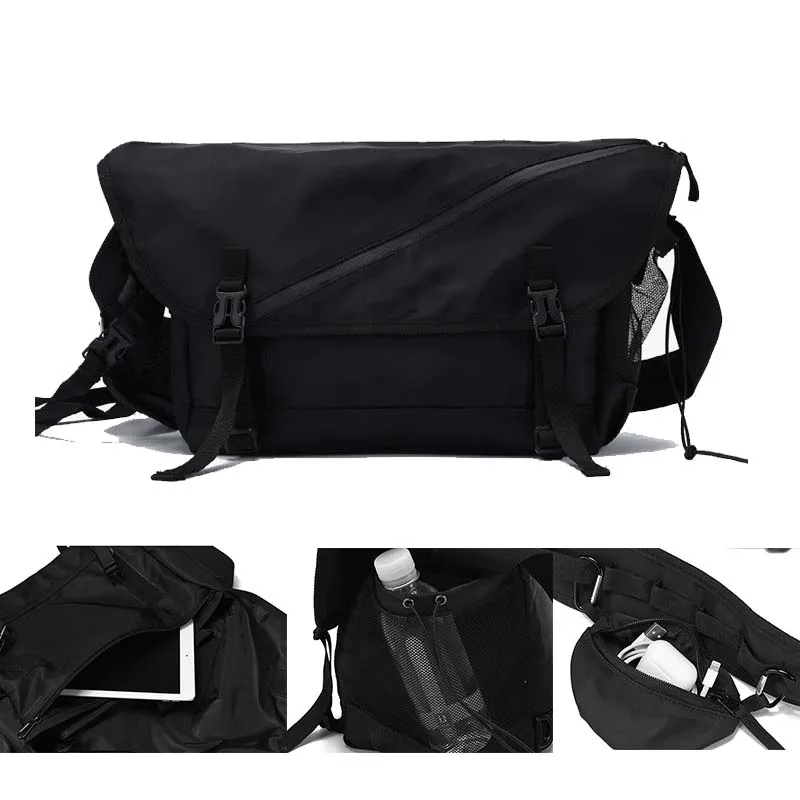 Fashion Causal Nylon Workwear Crossbody Bag Male Teenager School Laptop Messenger Bags for Men Large Capacity Trend Shoulder Bag