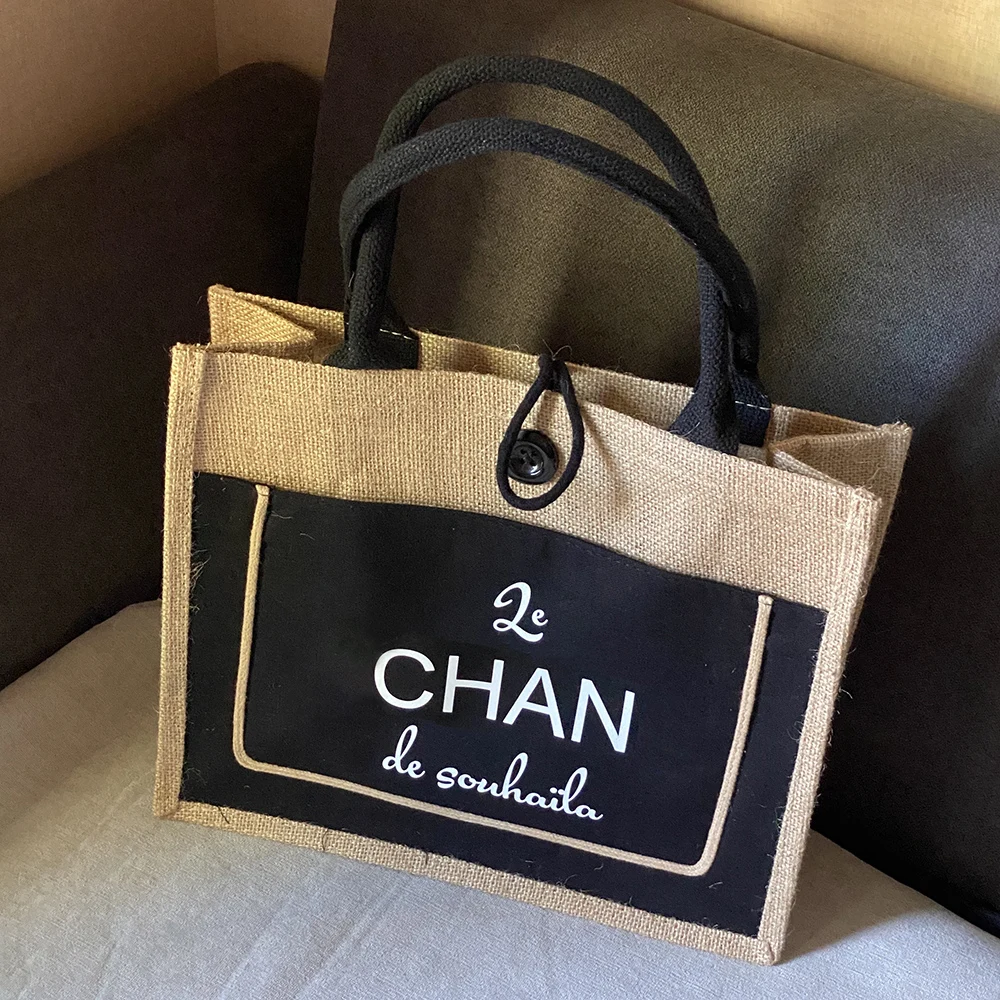 chanel hessian bags