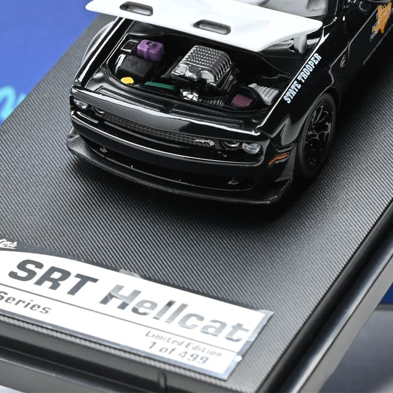 스탠스 헌터스 1:64 닷지 챌린저 SRT 헬캣 텍사스 스테이트 트루퍼 라이버리 아메리칸 머슬 폴리스카 합금 모델 (수집가용)