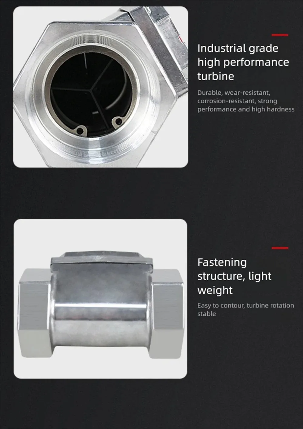 High Precision Digital Display Turbine Flow Meter Fuel Flowmeter Measuring Diese