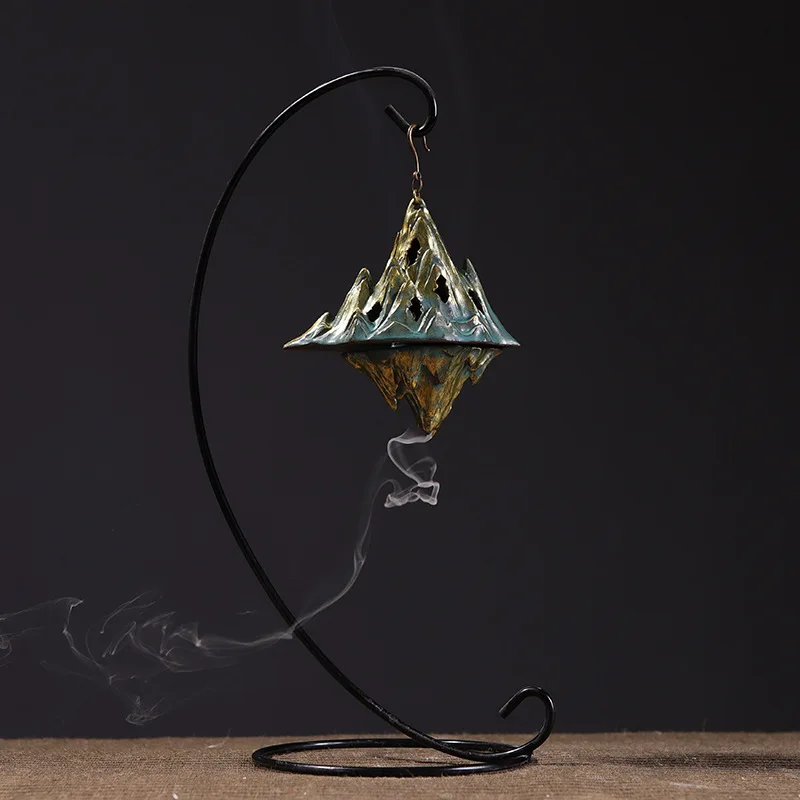 0012 Backflow Incense Burner Household Ceramic Ornaments Hanging Incense Burner Creative Indoor Sandalwood Bedroom Art