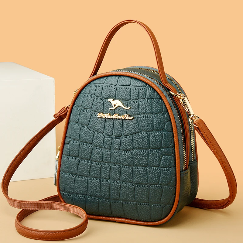 

2023 маленькая сумка для телефона с каменным узором, Роскошная сумочка, женские сумки на плечо, дизайнерская Высококачественная мягкая кожаная сумка-мессенджер