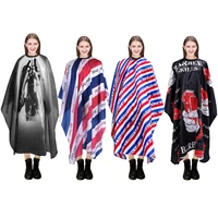 Barber Haircut Cloth Salon Hairdressing Apron Antistatic Pattern Gown Waterproof Hairdresser Capes Styling Tools Wholesale 2